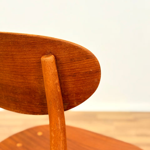 Set of 4 dining chairs in teak & beech, Sven-Erik Fryklund, Hagafors Stolfabrik, Nässjö, 1950s-60s, Sweden