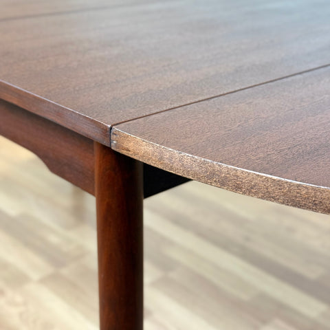 Dining table with 3 extensions in mahogany, "Arne Vodder style", 1950s-60s, Denmark
