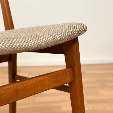 Set of 4 dining chairs in teak & beech, by Farstrup, 1950s-60s, Denmark