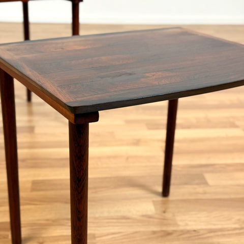 Set of 3 nest of tables in Santos rosewood by Møbelintarsia, 1950s-60s Denmark - Beyo Vintage