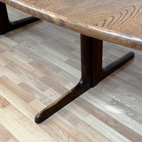 Oval dining table in oak with 2 extensions by Skovby, 1950s-60s, Denmark - Beyo Vintage