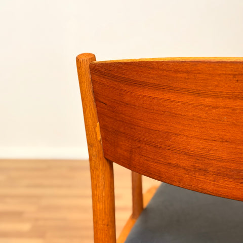 Set of 4 dining chairs in teak & oak, by Borge Mogensen, 1950s-60s, Denmark