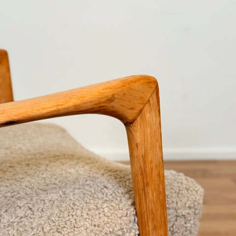 Armchairs 'Joel' in solid oak by The Andersson Brothers Industries in Ekenässjön, 1950s-60s, Sweden