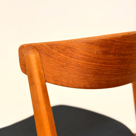 Set om 6 matstolar i teak och bok av Thomas Harlev för Farstrup, modell 206, 1950-60-tal, Danmark