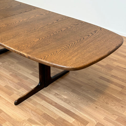 Oval dining table in oak with 2 extensions by Skovby, 1950s-60s, Denmark - Beyo Vintage