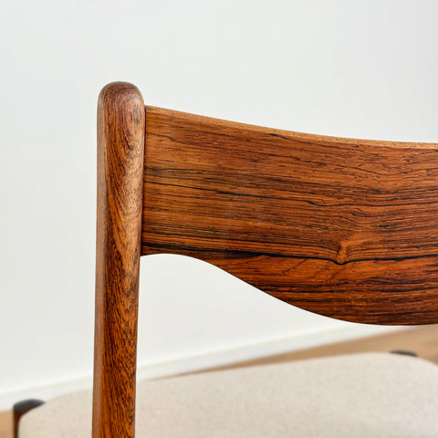 Set of 4 dining chairs in solid rosewood by Arne Wahl Iversen, 1950s-60s, Denmark - Beyo Vintage