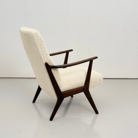 Lounge chairs reupholstered in boucle, 1960s - Beyo Vintage