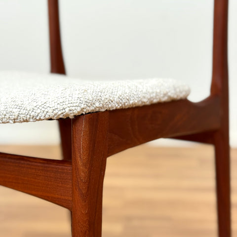 Set om 6 matstolar i teak av B. Rasmussen, Thorso Mobelfabrik, 1950-60-tal, Danmark