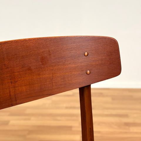 Set of 4 dining chairs in teak and beech by SAX, 1950s-60s, Denmark