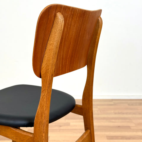 Set of 4 dining chairs in teak & oak by Ib Kofod-Larsen, 1950s-60s, Denmark - Beyo Vintage