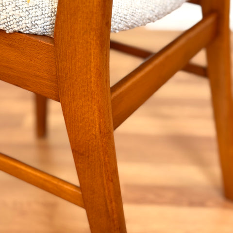 Set of 6 dining chairs in beech & teak, by Farstrup, 1950s-60s, Denmark
