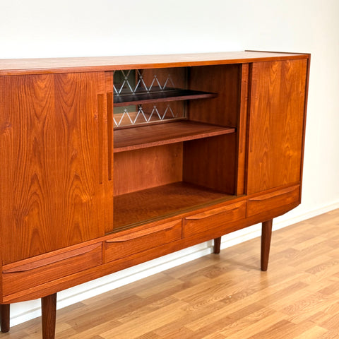 Highboard in teak, 1950s-60s, Denmark - Beyo Vintage