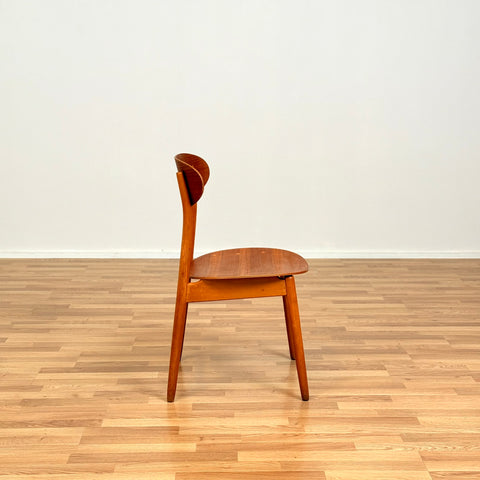 Set of 4 dining chairs in teak & beech, Sven-Erik Fryklund, Hagafors Stolfabrik, Nässjö, 1950s-60s, Sweden