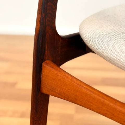 Set of 2 dining chairs in Santos rosewood by P. E. Jorgensen, 1950s-60s, Denmark