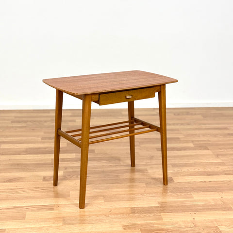 Side table with small drawer in teak, 1950s-60s, Denmark - Beyo Vintage