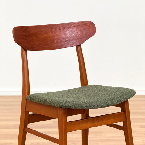 Set of 4 dining chairs in beech & teak by Farstrup, 1950s-60s, Denmark - Beyo Vintage