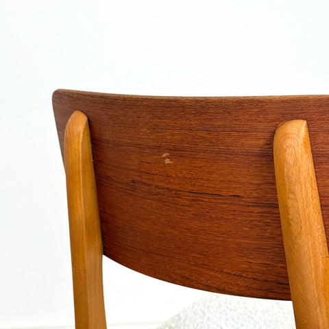 Set of 6 chairs made of teak & beech, 1950s-60s, Denmark - Beyo Vintage