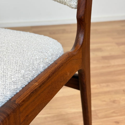 Set of 6 dining chairs in solid teak, by Eric Buch, 1950s-60s, Denmark - Beyo Vintage