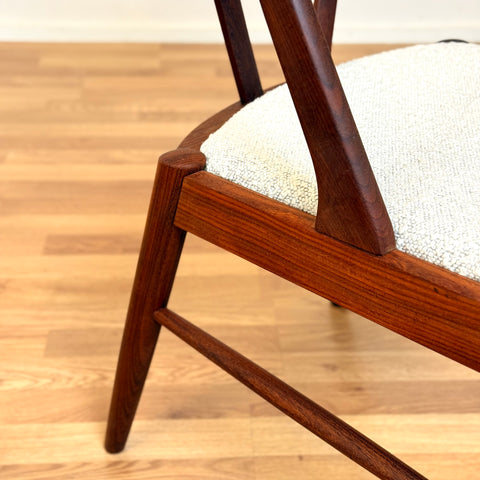 Set of 4 dining chairs made of teak by Henning Kjærnulf, 1950s-60s, Denmark
