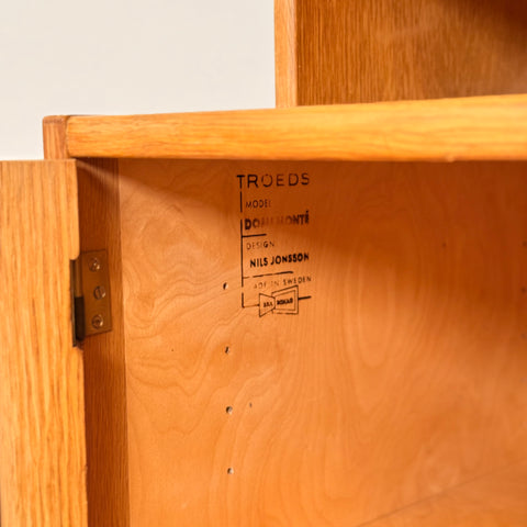 Bookshelf in oak by Troeds, model 'Domimonte', designed by Nils Jonsson, 1960s-70s, Sweden