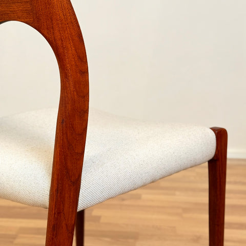 Set of 6 dining chairs in teak designed by Niels O. Moller, model '71', 1950s-60s, Denmark