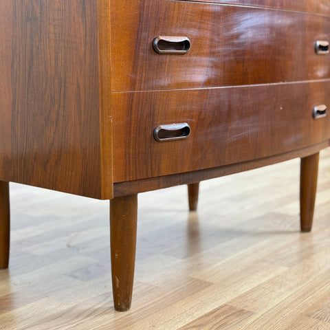 Chest of 6 drawers in walnut, 1950-60s, Denmark - Beyo Vintage