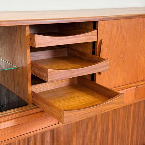 Highboard in teak, 1960s, Denmark - Beyo Vintage