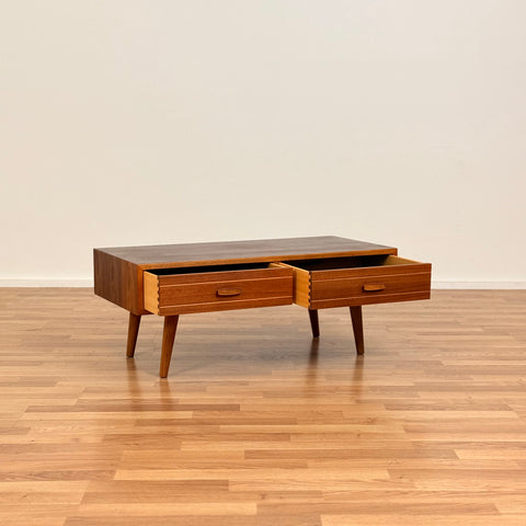 Side table in teak & walnut, 1950s-60s, Denmark