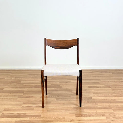 Set of 4 dining chairs in solid rosewood by Arne Wahl Iversen, 1950s-60s, Denmark - Beyo Vintage