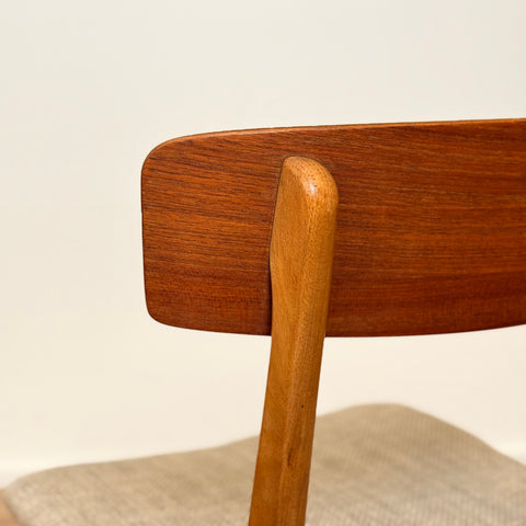 Set of 4 dining chairs in teak & beech, by Farstrup, 1950s-60s, Denmark