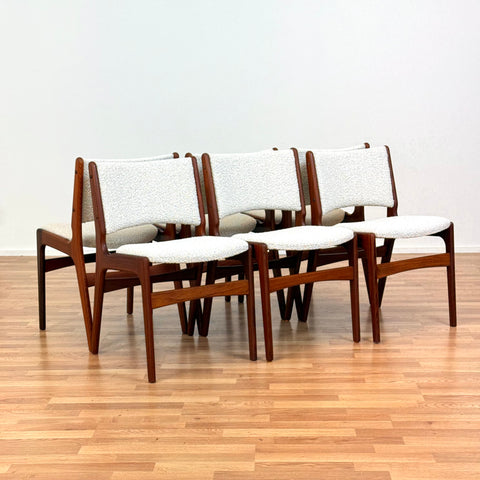 Set of 6 dining chairs in solid teak, by Eric Buch, 1950s-60s, Denmark - Beyo Vintage