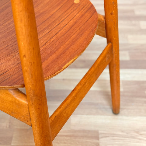Set of 4 dining chairs in teak & beech, Sven-Erik Fryklund, Hagafors Stolfabrik, Nässjö, 1950s-60s, Sweden