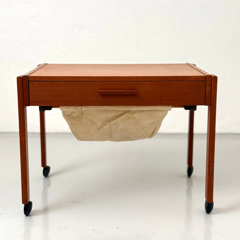 Sewing table/Trolley in teak with 1 drawer, 1950s-60s, Denmark - Beyo Vintage