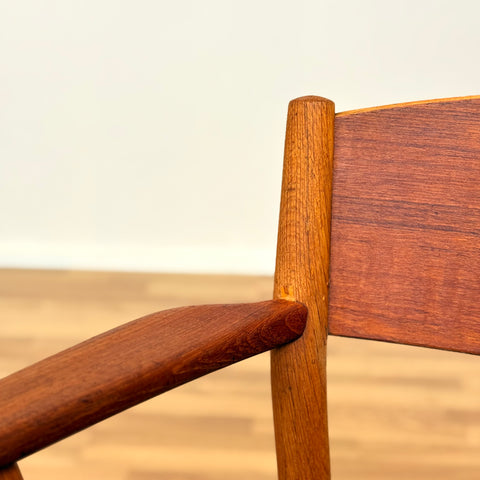Set of 4 dining chairs in teak & oak, by Borge Mogensen, 1950s-60s, Denmark