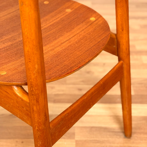 Set of 4 dining chairs in teak & beech, Sven-Erik Fryklund, Hagafors Stolfabrik, Nässjö, 1950s-60s, Sweden