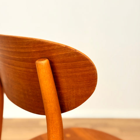 Set of 4 dining chairs in teak & beech, Sven-Erik Fryklund, Hagafors Stolfabrik, Nässjö, 1950s-60s, Sweden