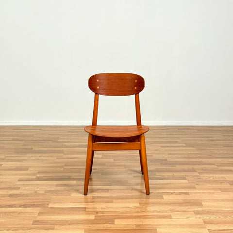 Set of 4 dining chairs in teak & beech, Sven-Erik Fryklund, Hagafors Stolfabrik, Nässjö, 1950s-60s, Sweden