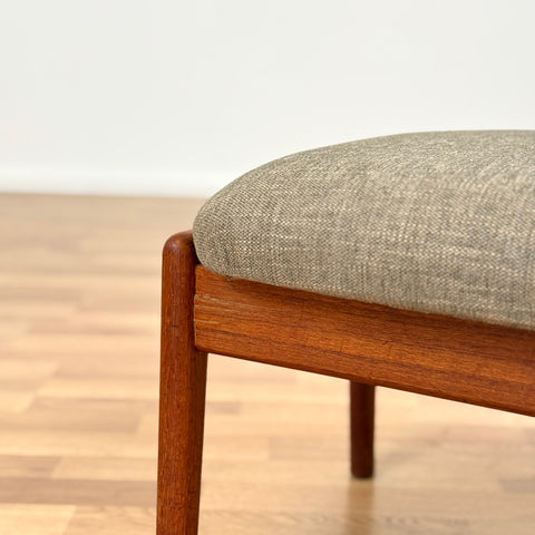 Armchair and stool in teak by Stokke Møbelfabrikk, 1950s-60s, Norway - Beyo Vintage