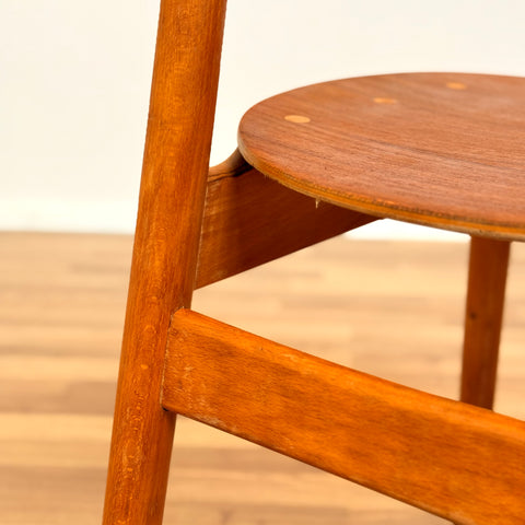 Set of 4 dining chairs in teak & beech, Sven-Erik Fryklund, Hagafors Stolfabrik, Nässjö, 1950s-60s, Sweden