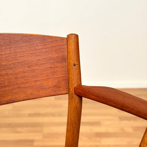 Set of 4 dining chairs in teak & oak, by Borge Mogensen, 1950s-60s, Denmark