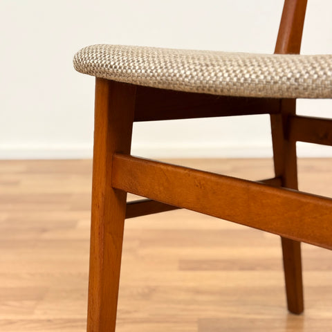 Set of 4 dining chairs in teak & beech, by Farstrup, 1950s-60s, Denmark