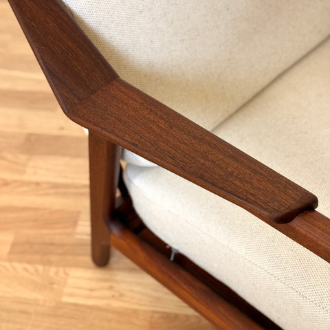 Armchair in solid teak by H. Brockmann-Petersen, 1950s-60s Denmark