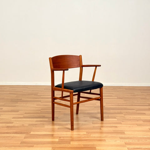 Set of 4 dining chairs in teak & oak, by Borge Mogensen, 1950s-60s, Denmark