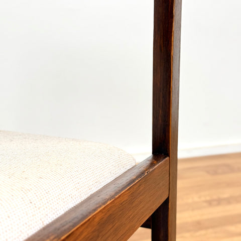 Set of 8 dining chairs, in oak & rosewood, 1970s, Denmark - Beyo Vintage