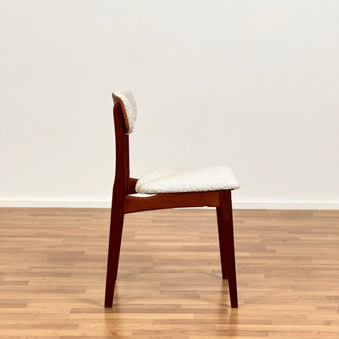 Set om 6 matstolar i teak av B. Rasmussen, Thorso Mobelfabrik, 1950-60-tal, Danmark