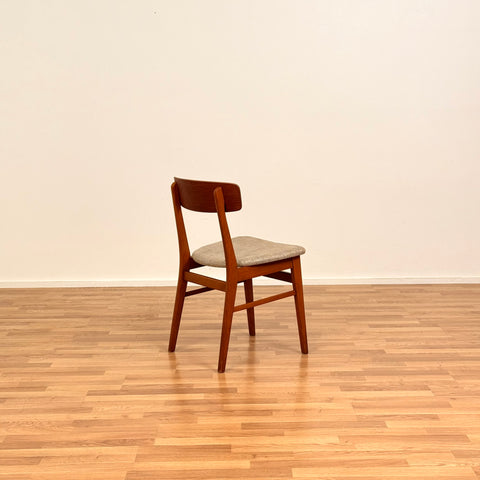 Set of 4 dining chairs in teak & beech, by Farstrup, 1950s-60s, Denmark