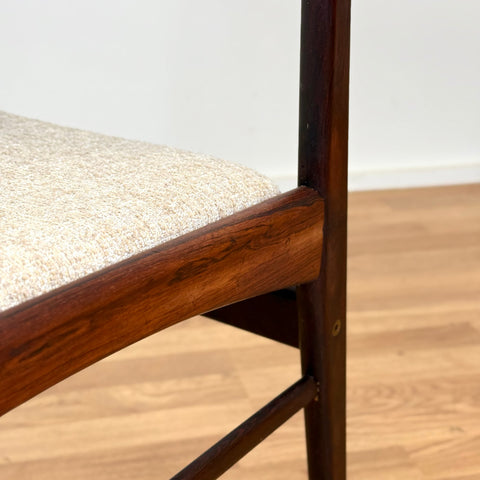 Set of 4 dining chairs in dark wood, 1950s-60s, Denmark - Beyo Vintage