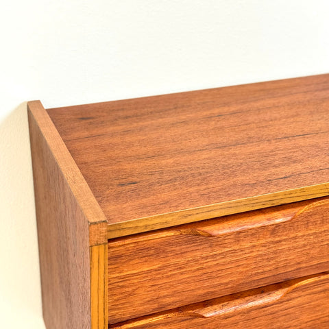 Chest of 3 drawers in teak, 1950s-60s, Denmark - Beyo Vintage