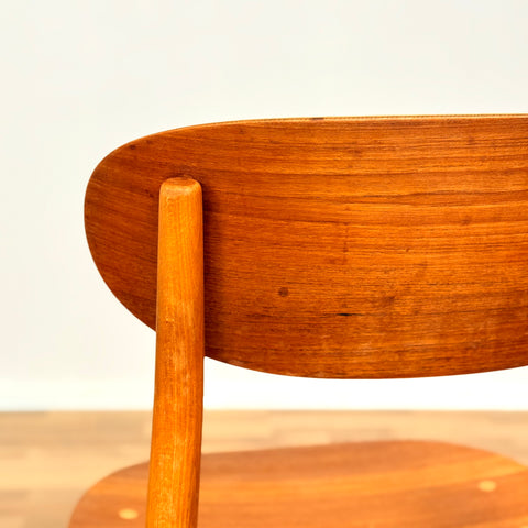 Set of 4 dining chairs in teak & beech, Sven-Erik Fryklund, Hagafors Stolfabrik, Nässjö, 1950s-60s, Sweden