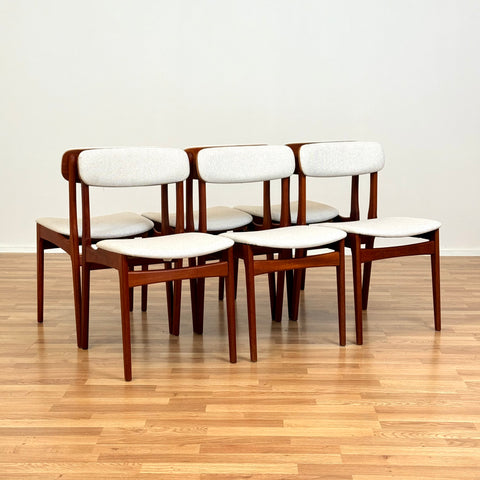Set of 6 dining chairs by B. Rasmussen for Thorso Mobelfabrik, 1950s-60s, Denmark